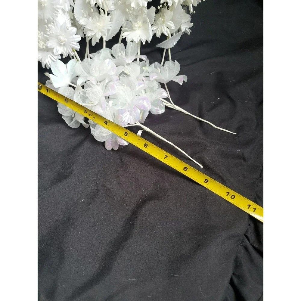 Wedding Floral Bundle Of 32 Pieces/white/Ivory/Iridescent/Picks/Stems/Flower/Lot